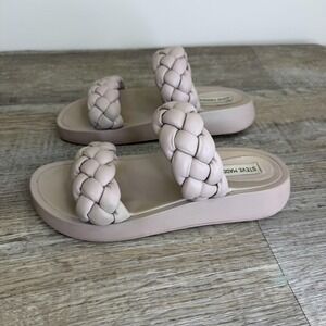 Steve Madden Shoes Womens Size 10 Pink Braided Double Strap Slide Sandals